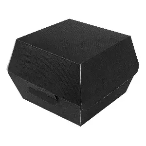 Conchas hamburguesa thepack  14,4x13,6x9,2 cm (l+) negro cartón nano-micro (500 unid.)
