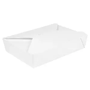 Caixas p/ microondas retangulares thepack 1470 ml 19,6x14x4,5 cm branco cartão nano-micro + pp (300 unidade)
