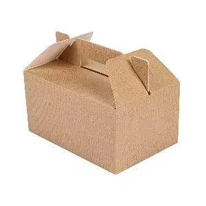 "lunch box" thepack  18x12x9 cm natural cartão nano-micro (100 unidade)