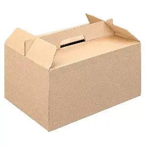 "lunch box" thepack  24,5x13,5x12,8 cm natural cartão microcanal (100 unidade)
