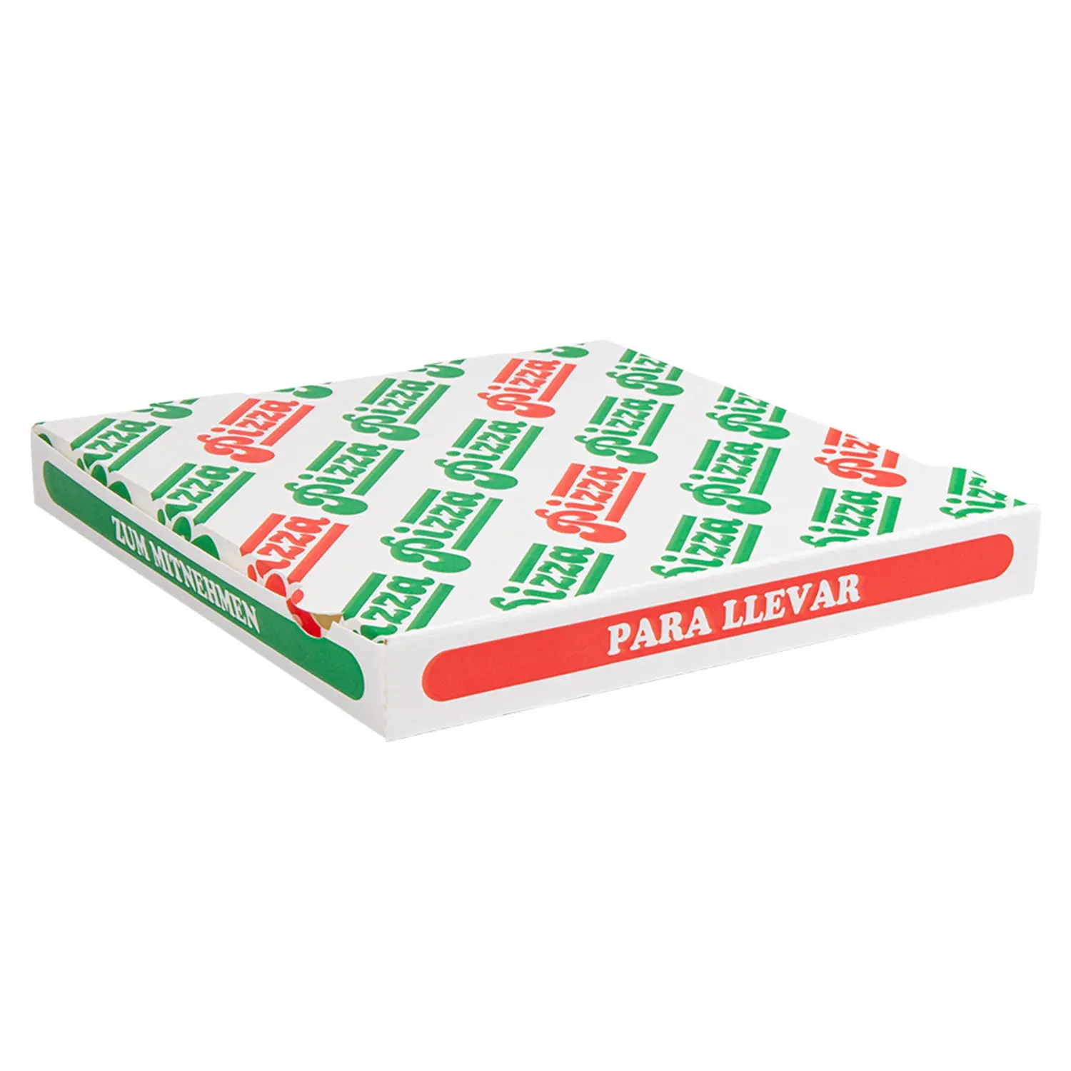 Scatola pizza   32x32x3,8 cm bianco cartone a microcanali (100 unità)
