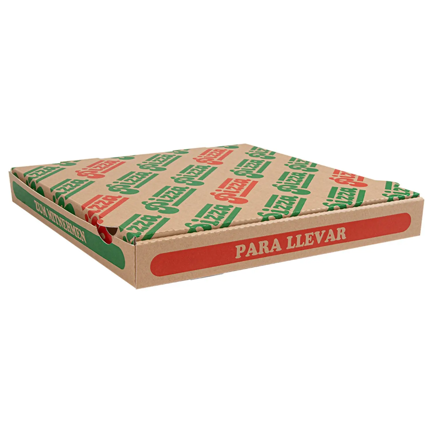 Scatola pizza   32x32x3,8 cm naturale cartone a microcanali (100 unità)