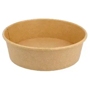 Potes saladeiras  1300 ml 337 g/m2 + pe ø 18,7/16x7 cm natural kraft (300 unidade)