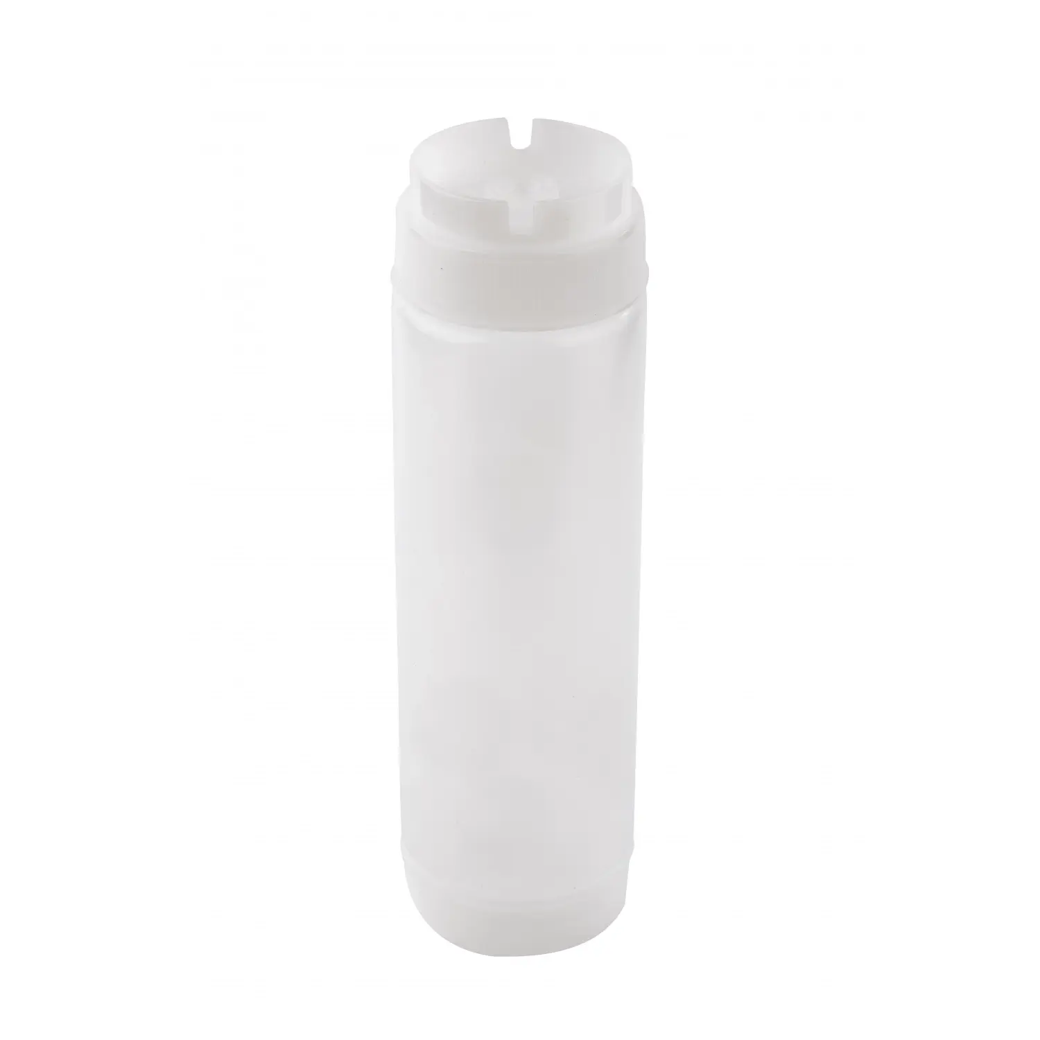 Botella incolora con tapa valvetop con boca 63 mm. 710 ml 7 x 7 x 22,9 cm Blanco translúcido