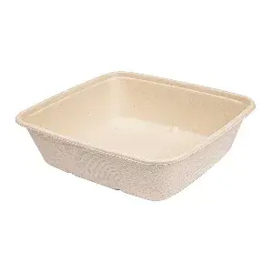 Vassoi bionic 1250 ml 20x18,5x5,5 cm naturale bagassa (400 unità)