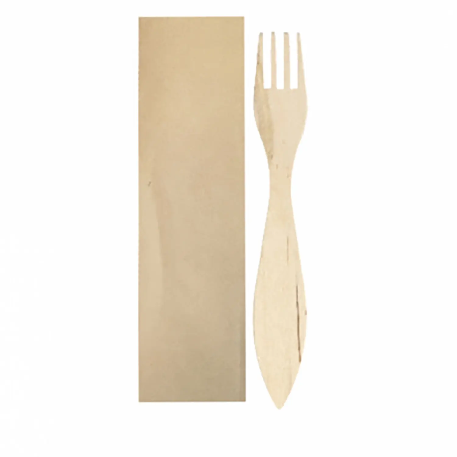 Forchette anguille imbustata kraft wood  15 cm naturale legno (100 unità)