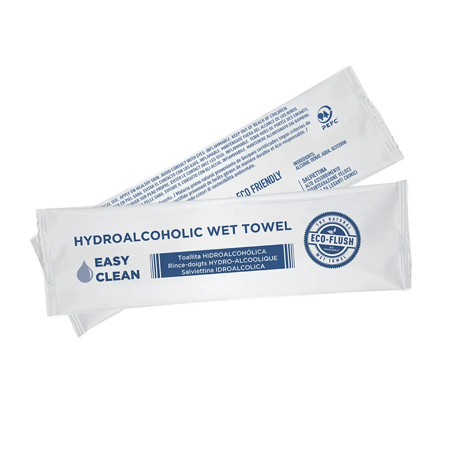 Salviettina idroalcolica "roll-it"  50 g/m2 14,5x4 cm bianco cellulosa (600 unità)