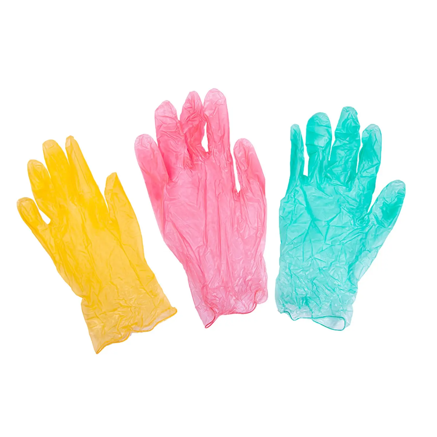Guanti con talco   size: l colori varie pvc (100 unità)