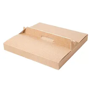 Scatola con maniglia   32x32x3,8 cm naturale cartone a microcanali (100 unità)