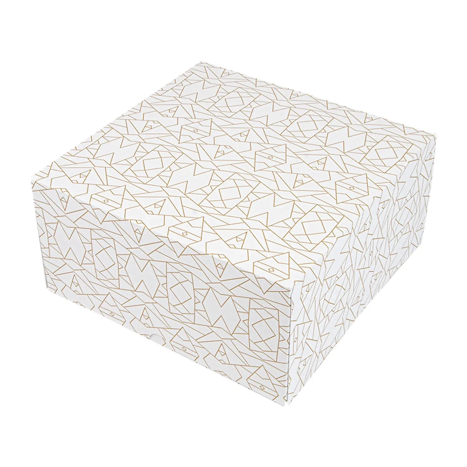 Scatole per pasticceria senza finestra thepack 'deco'  24x24x12 cm bianco cartone nano-micro (50 unità)
