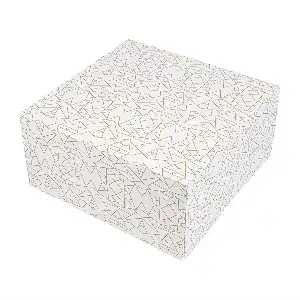Caixa para pastelaria sem janela thepack 'deco'  24x24x12 cm branco cartão nano-micro (50 unidade)