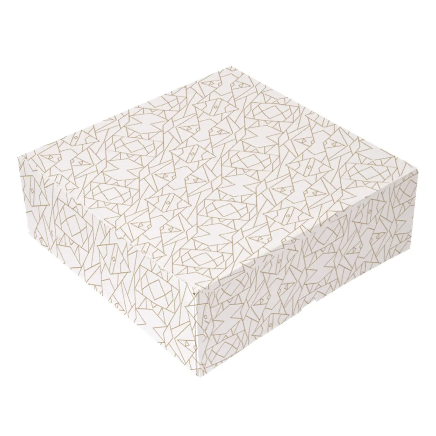 Scatole per pasticceria senza finestra thepack 'deco'  28x28x10 cm bianco cartone nano-micro (50 unità)