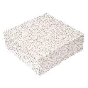 Caixa para pastelaria sem janela thepack 'deco'  28x28x10 cm branco cartão nano-micro (50 unidade)