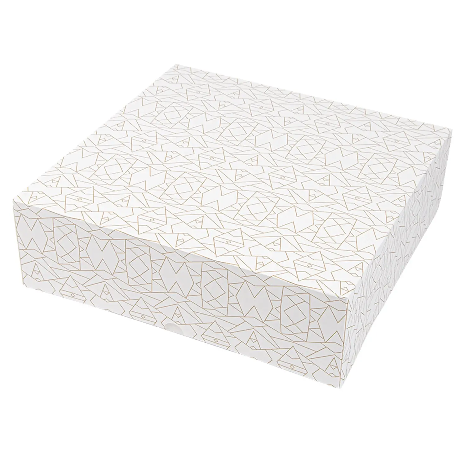 Scatole per pasticceria senza finestra thepack 'deco'  32x32x10 cm bianco cartone nano-micro (50 unità)