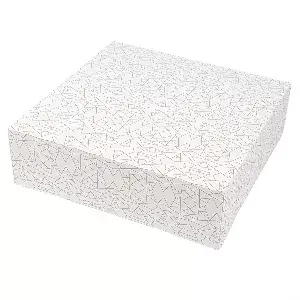 Caixa para pastelaria sem janela thepack 'deco'  32x32x10 cm branco cartão nano-micro (50 unidade)