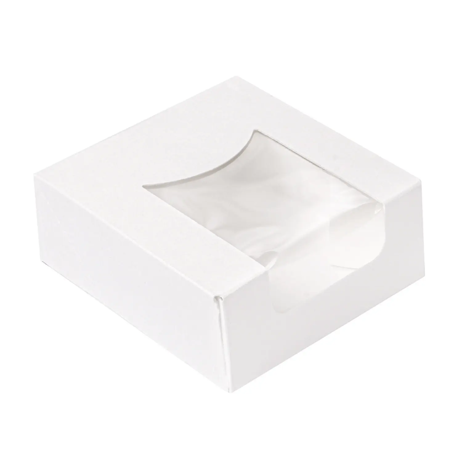 Contenitori sushi+finestra thepack  10x10x4 cm bianco cartone nano-micro + opp (400 unità)
