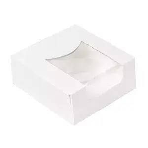 Contenitori sushi+finestra thepack  10x10x4 cm bianco cartone nano-micro + opp (400 unità)