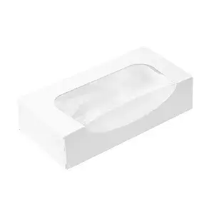 Contenitori sushi+finestra thepack  19,7x9x4,5 cm bianco cartone nano-micro + opp (400 unità)