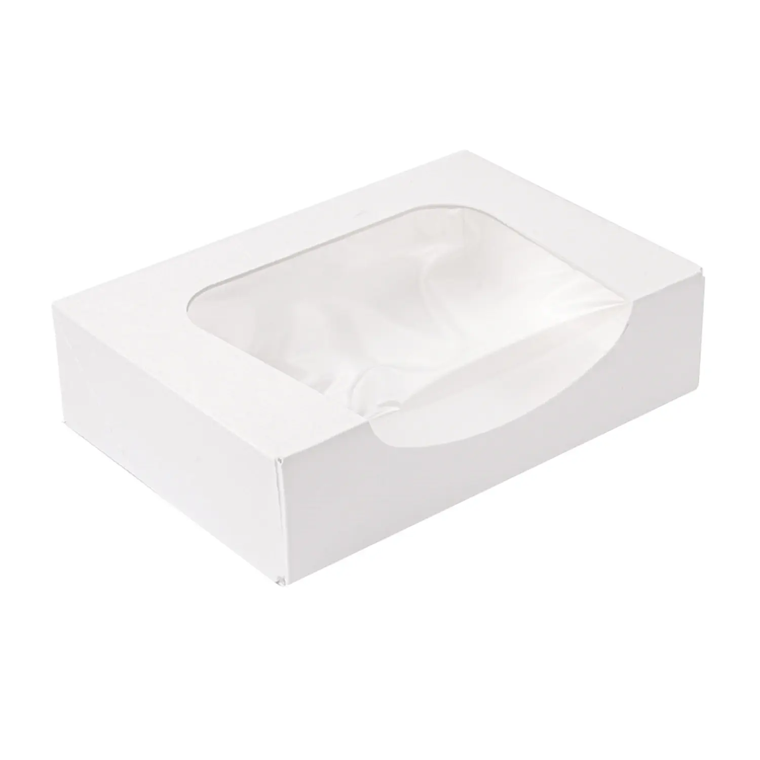 Contenitori sushi+finestra thepack  17,5x12x4,5 cm bianco cartone nano-micro + opp (400 unità)