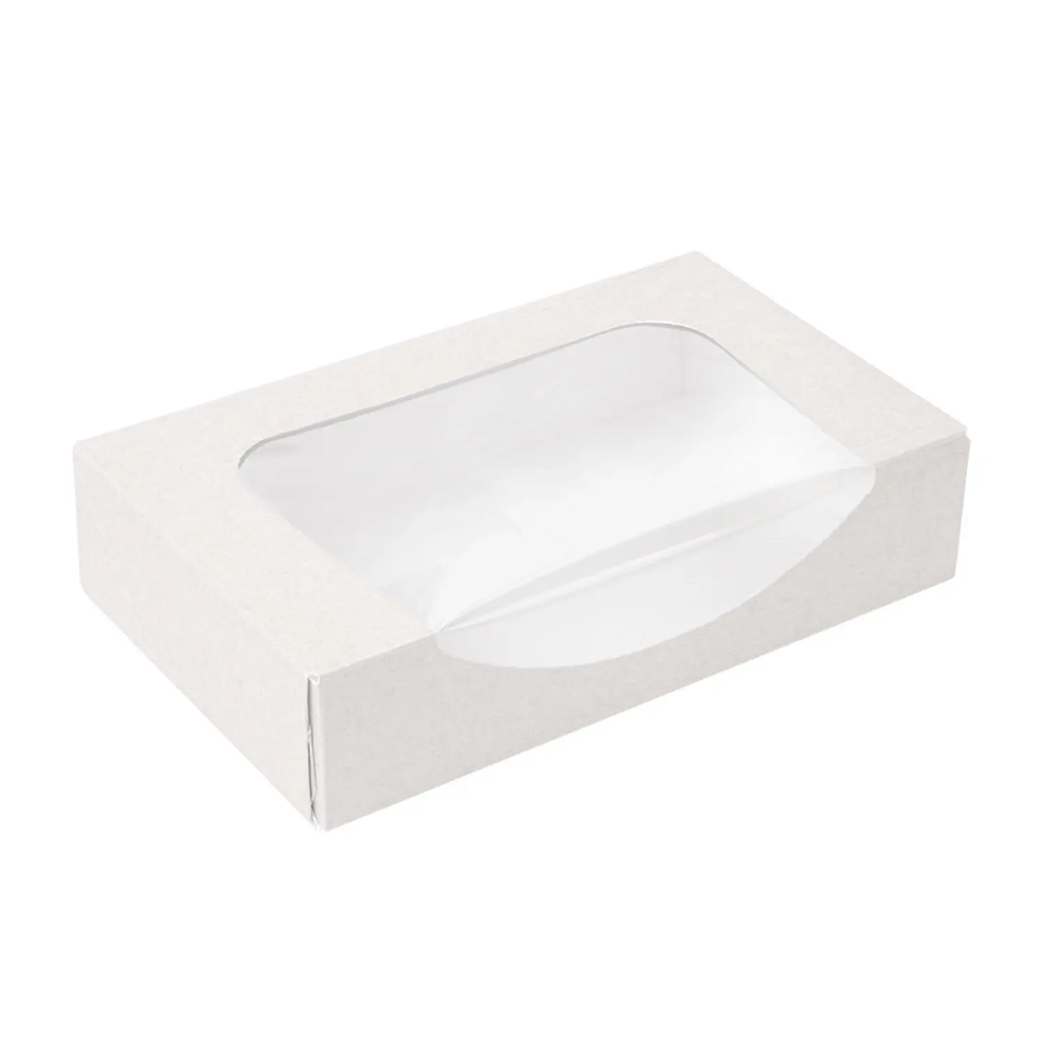 Contenitori sushi+finestra thepack  19,7x12x4,5 cm bianco cartone nano-micro + opp (400 unità)