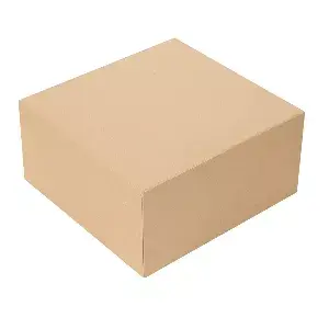 Caixa para pastelaria sem janela thepack  24x24x12 cm natural cartão nano-micro (100 unidade)