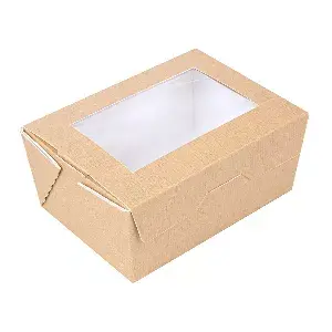 Scatole con finestra thepack 500 ml 8,5x12x5,5 cm naturale cartone nano-micro + opp (400 unità)