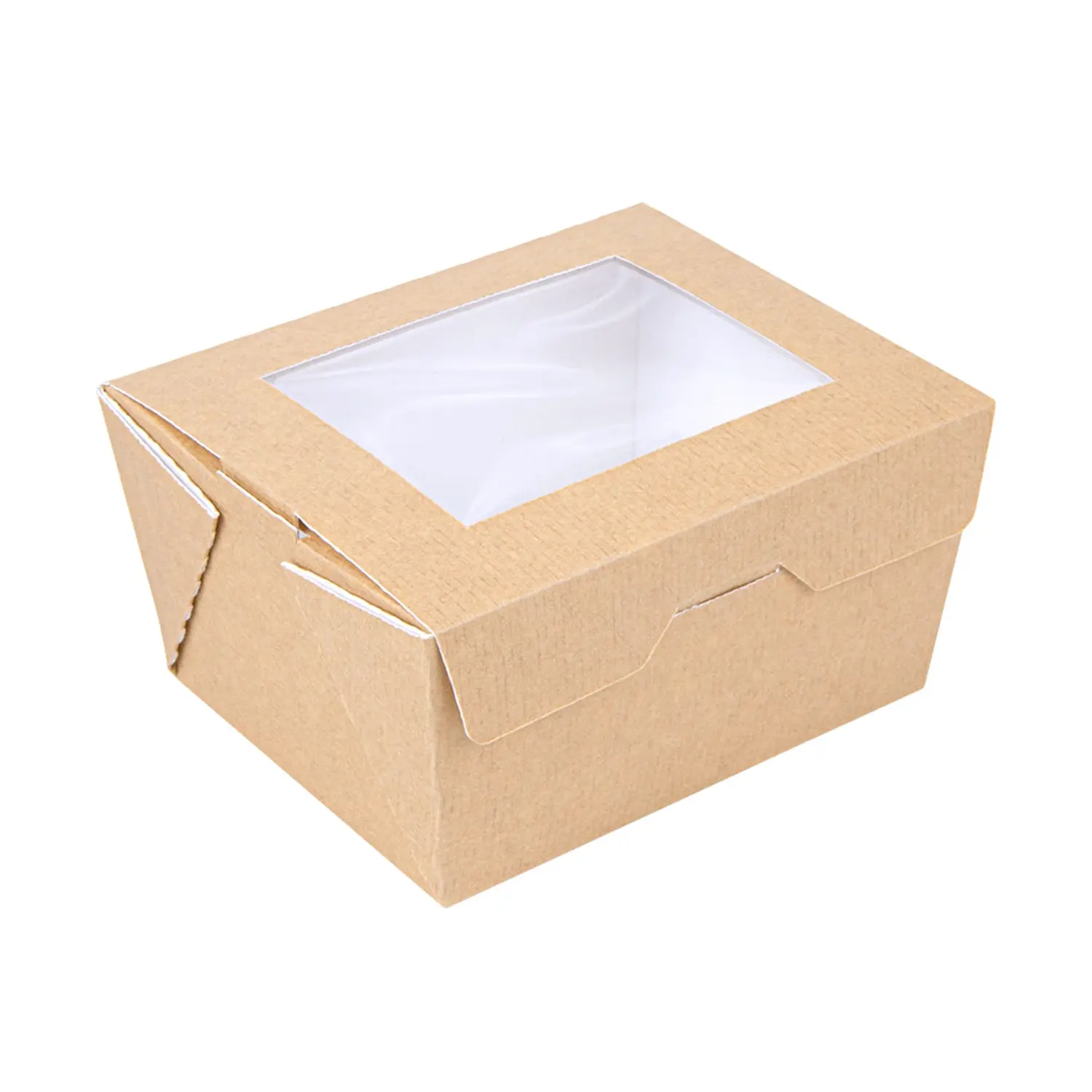 Scatole con finestra thepack 780 ml 11,2x9x6,4 cm naturale cartone nano-micro + opp (300 unità)