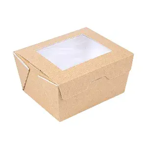 Scatole con finestra thepack 780 ml 11,2x9x6,4 cm naturale cartone nano-micro + opp (300 unità)