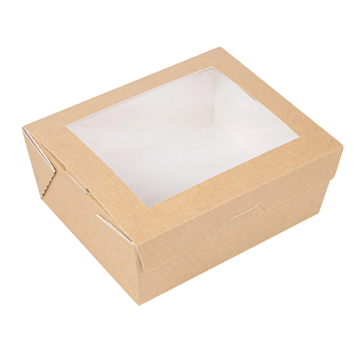 Scatole con finestra thepack 1350 ml 15,3x12,1x6,4 cm naturale cartone nano-micro + opp (200 unità)