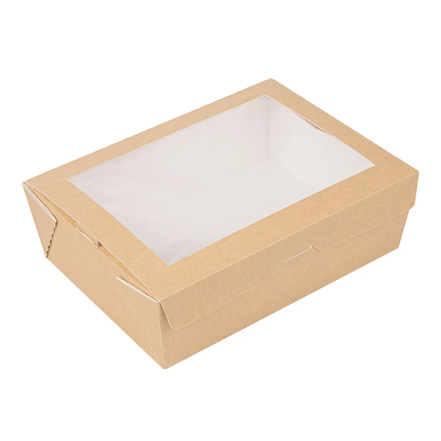 Scatole con finestra thepack 1980 ml 19,8x14x6,4 cm naturale cartone nano-micro + opp (150 unità)