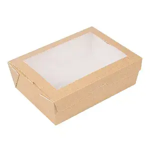 Scatole con finestra thepack 1980 ml 19,8x14x6,4 cm naturale cartone nano-micro + opp (150 unità)