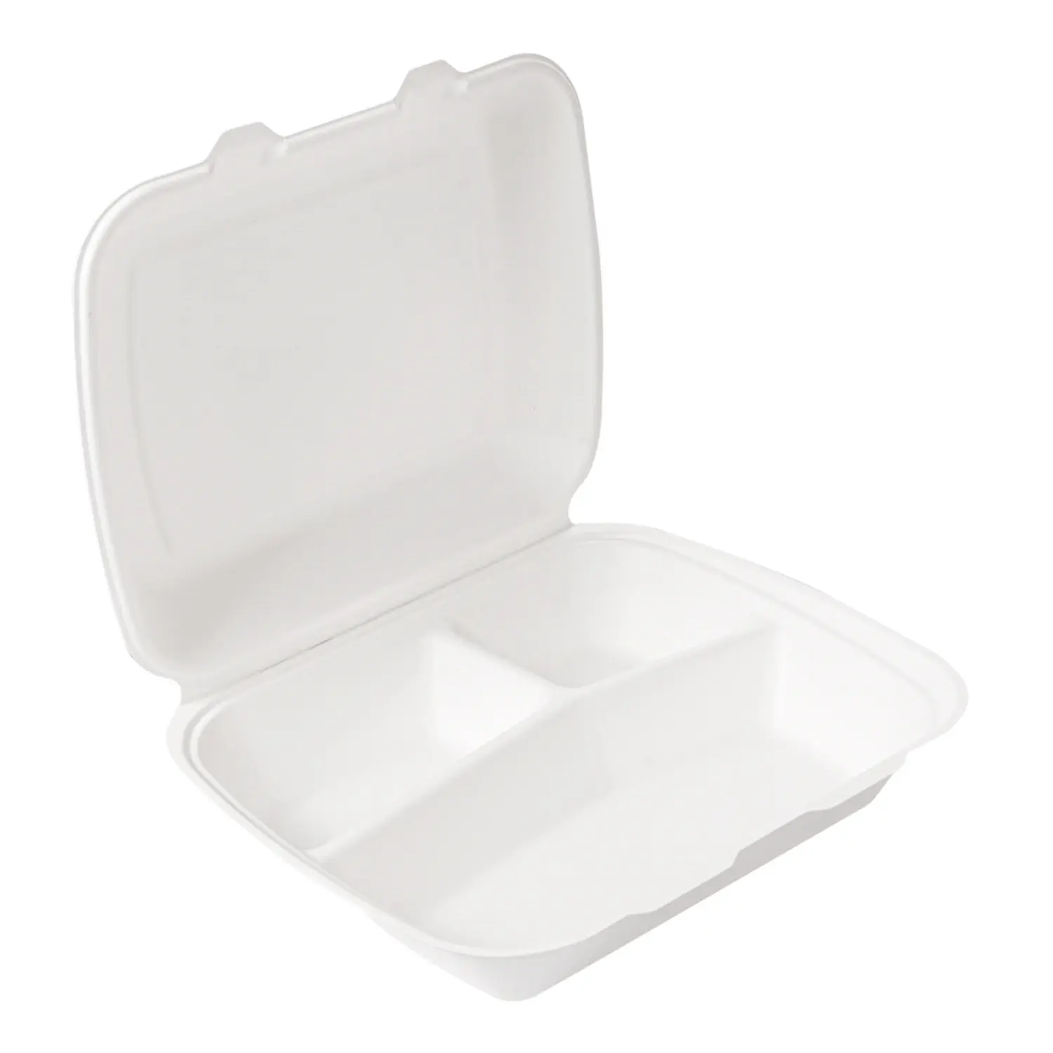 Contenitori 3 scomparti bionic 950 ml 23x18x7,3 cm bianco bagassa (200 unità)