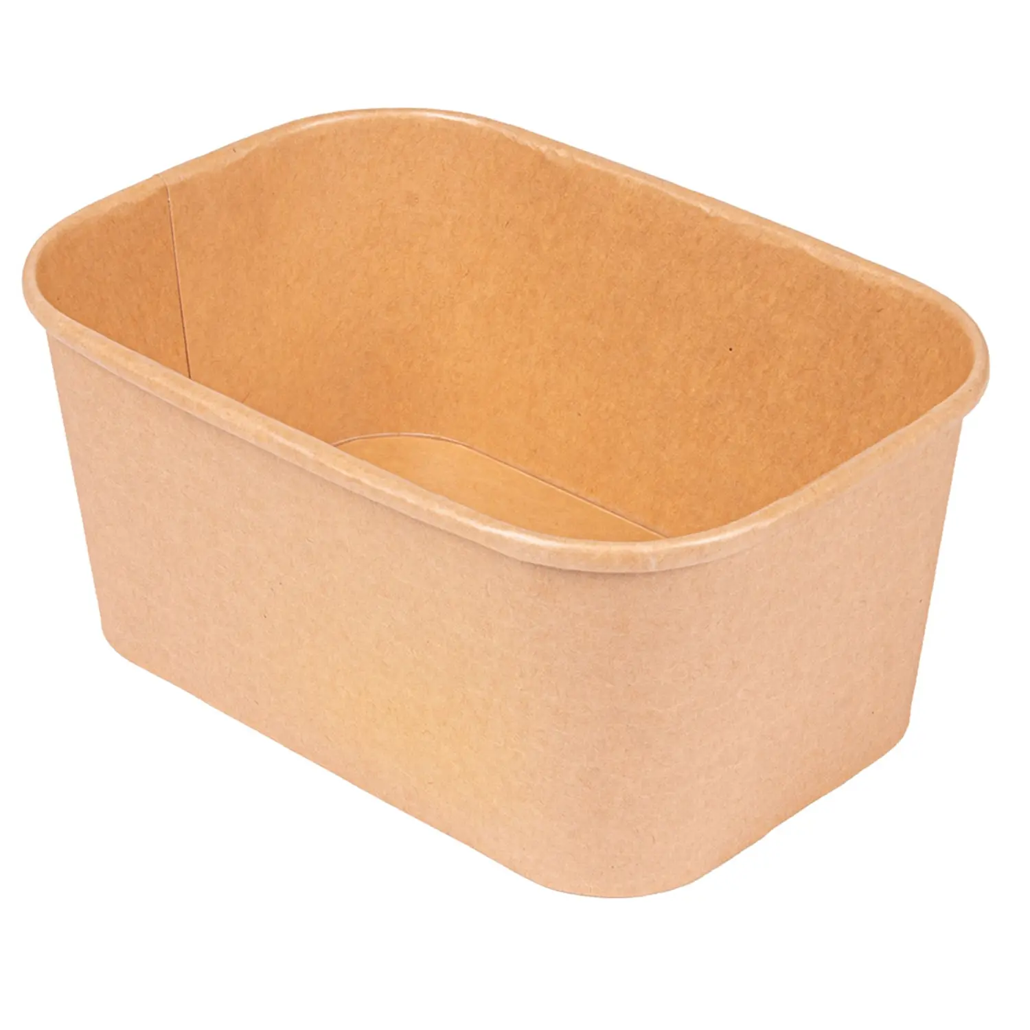 Contenitori rettangolari  1000 ml 320 + 26 pe g/m2 17,3x12,3x7,5 cm naturale kraft (300 unità)