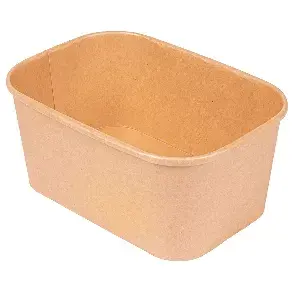 Recipientes retangulares  1000 ml 320 + 26 pe g/m2 17,3x12,3x7,5 cm natural kraft (300 unidade)