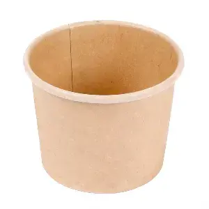Pequenas terrinas  80 ml (2,6 oz) 210 + 18 pe g/m2 ø6/4,75x4,8 cm castanho cartolina (1000 unidade)