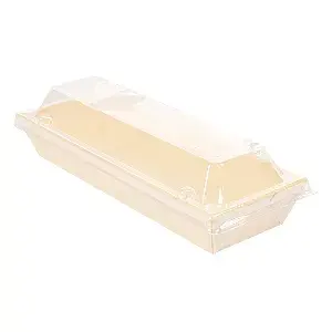 Combo barchette + copperchio pet wood  19x7x3,5 cm naturale legno (200 unità)