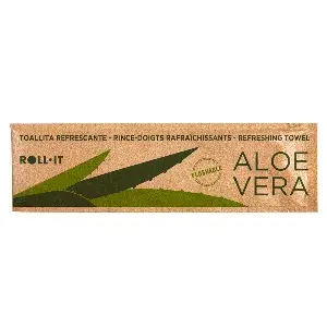 Salviette flushable 'roll-it aloe vera' 50 g/m2 14,5x4 cm bianco cellulosa (1280 unità)