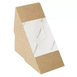 Caixas para sandes com janela eco-simple thepack  12,4x12,4x7,5 cm natural cartão nano-micro (500 unidade)