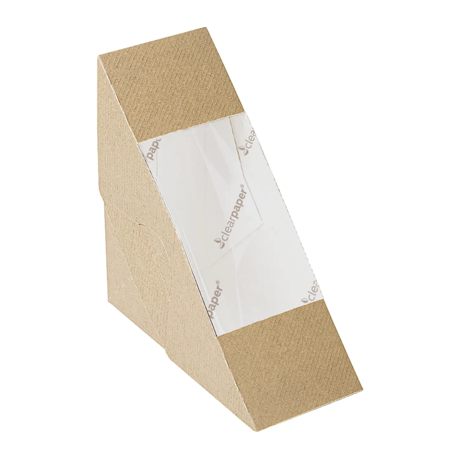 Caixas para sandes com janela eco-simple thepack  12,4x12,4x5,5 cm natural cartão nano-micro (500 unidade)