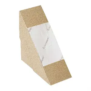 Caixas para sandes com janela eco-simple thepack  12,4x12,4x5,5 cm natural cartão nano-micro (500 unidade)