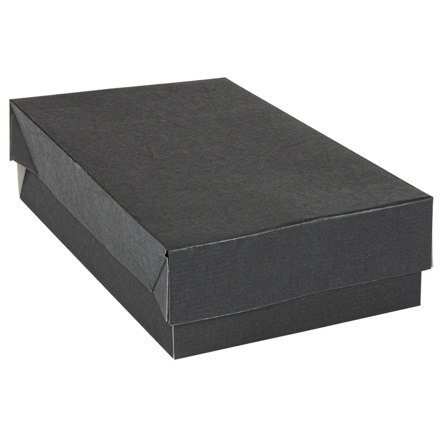 Vassoi + coperchio thepack  19,5x11x4,5 cm nero cartone nano-micro (200 unità)