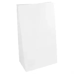 Sacchetti sos senza manici pfas free  60 g/m2 14+8x24 cm bianco pergamana antigrassi (500 unità)