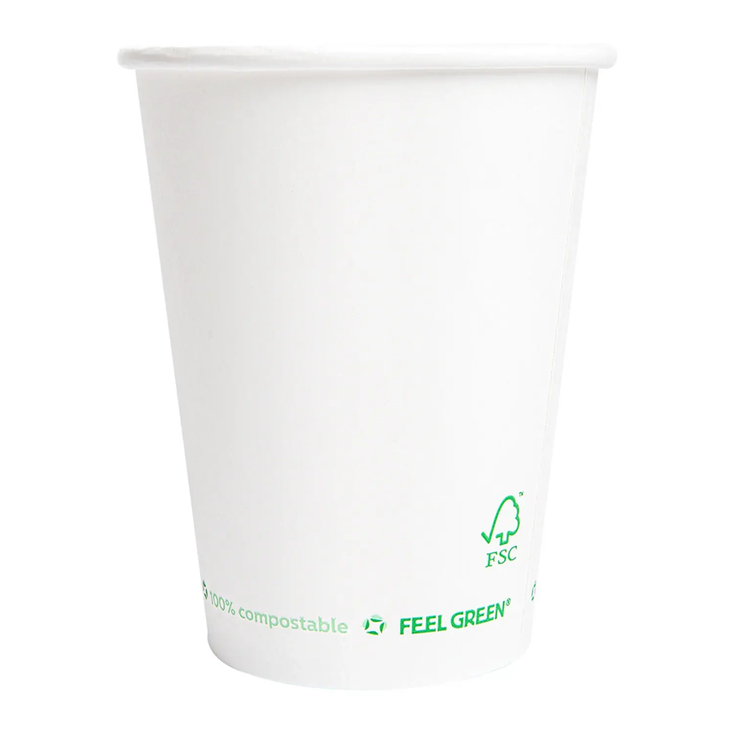 Bicchieri bevand fredde e calde 1 parete  300 ml 300 g/m2 ø9/6x9,5 cm bianco cartone (1000 unità)