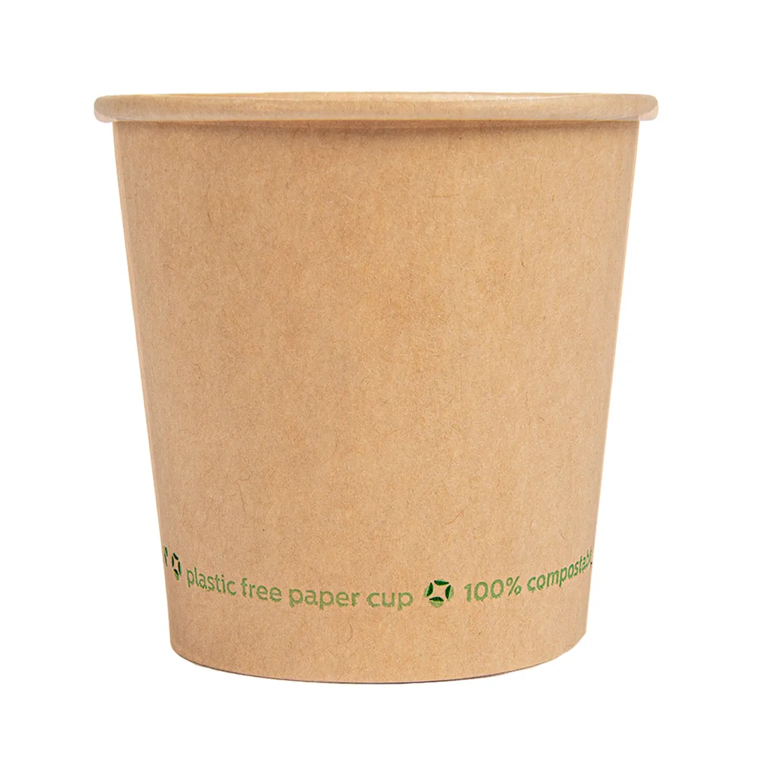 Bicchieri di carta 1 parete  120 ml 230 g/m2 ø6,3/4,5x6 cm marrone cartone (1000 unità)