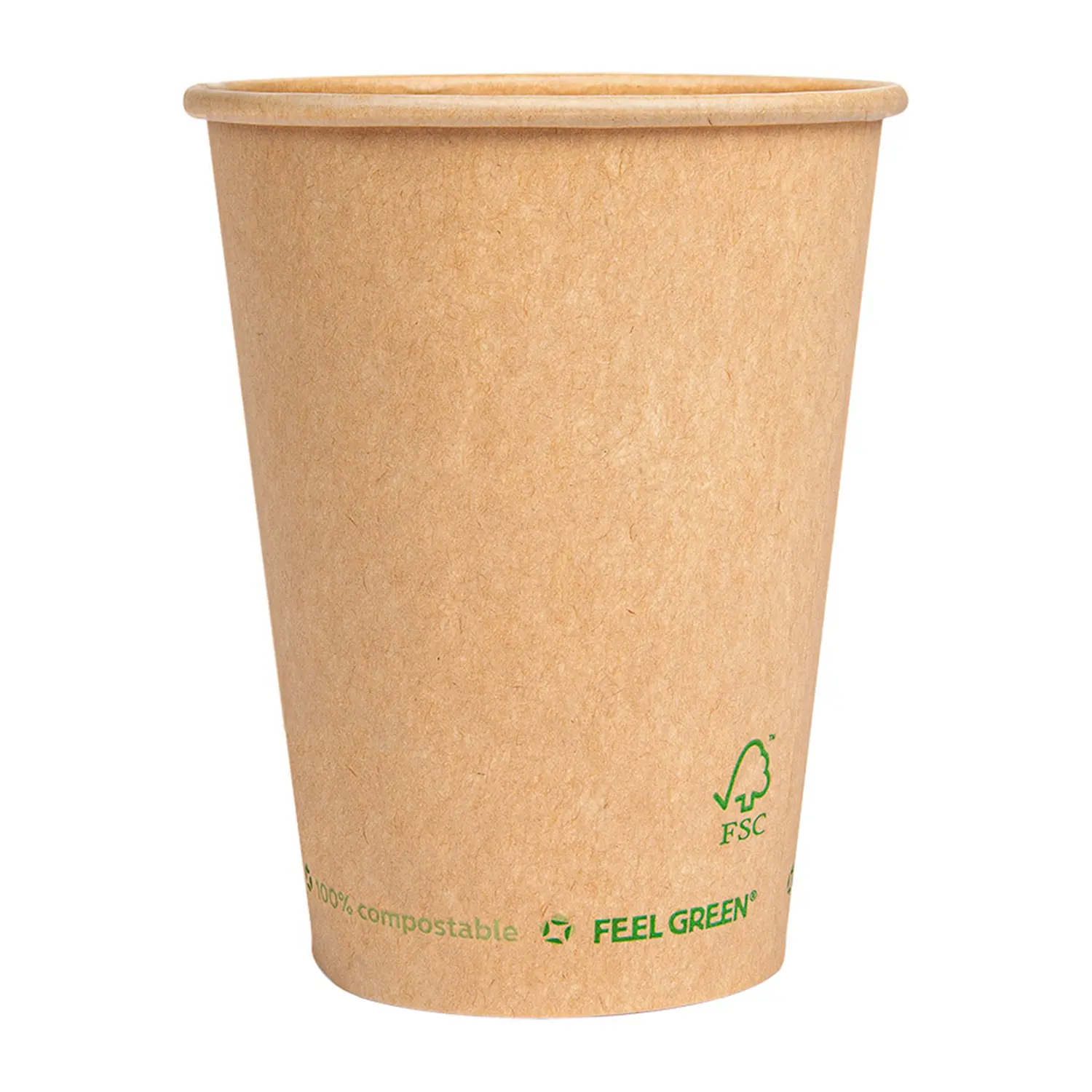 Bicchieri bevand fredde e calde 1 parete  360 ml 300 g/m2 ø9/6x11 cm marrone cartone (1000 unità)