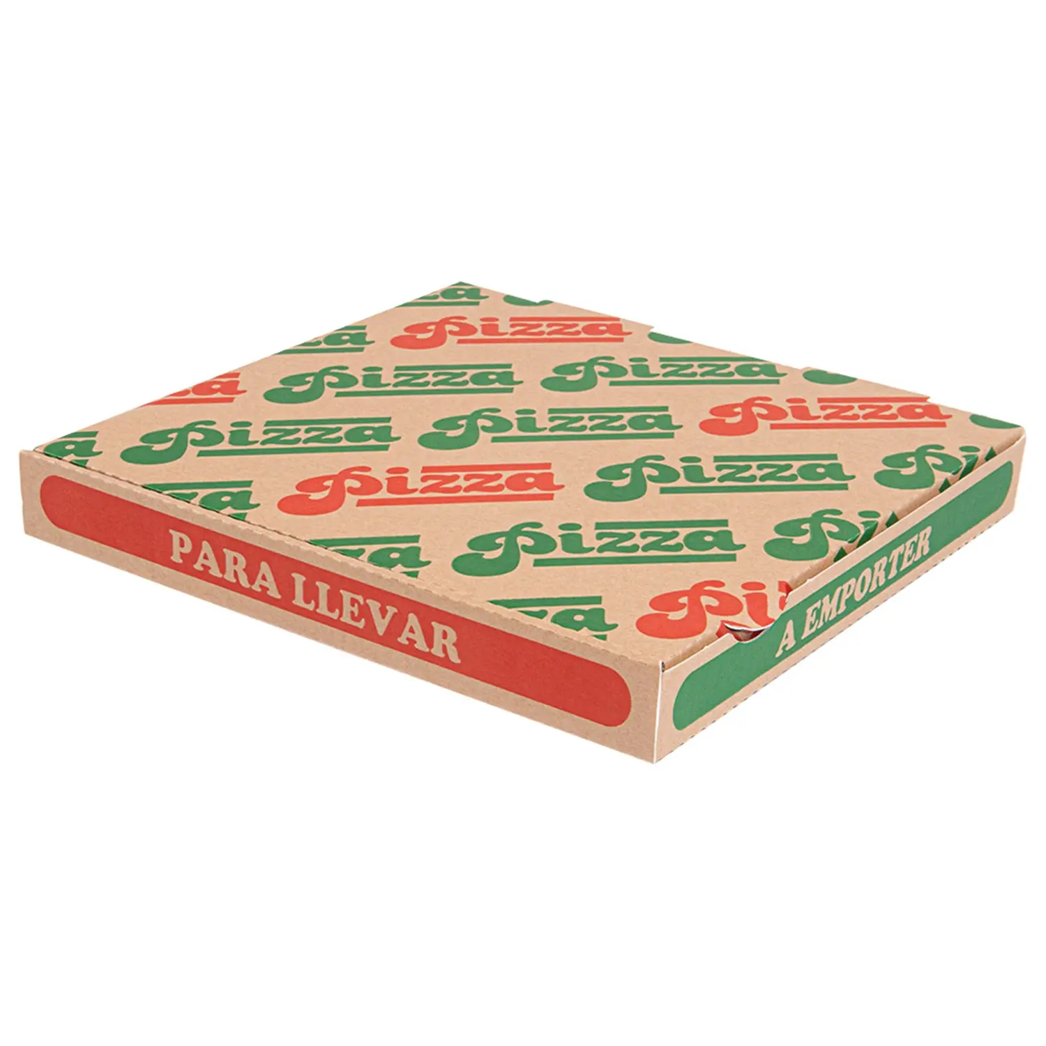 Scatola pizza   24x24x3 cm naturale cartone a microcanali (100 unità)