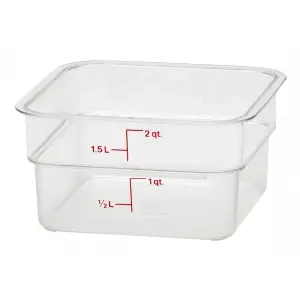 RECIPIENTE CUADRADO 1,9 L 18,5 x 18,5 x 10 cm Transparente (Tapa no incluida)