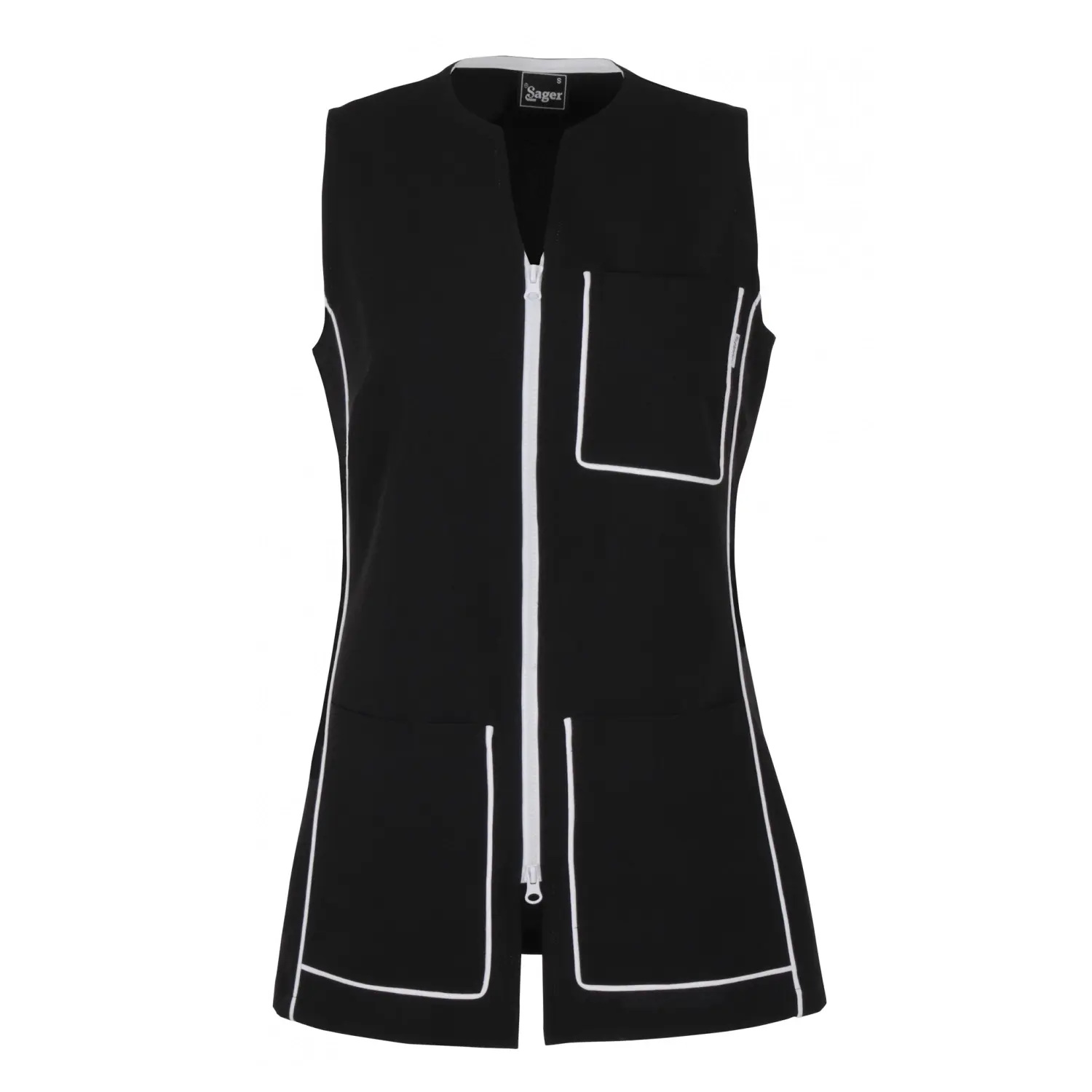 Chaqueta cremallera sin mangas