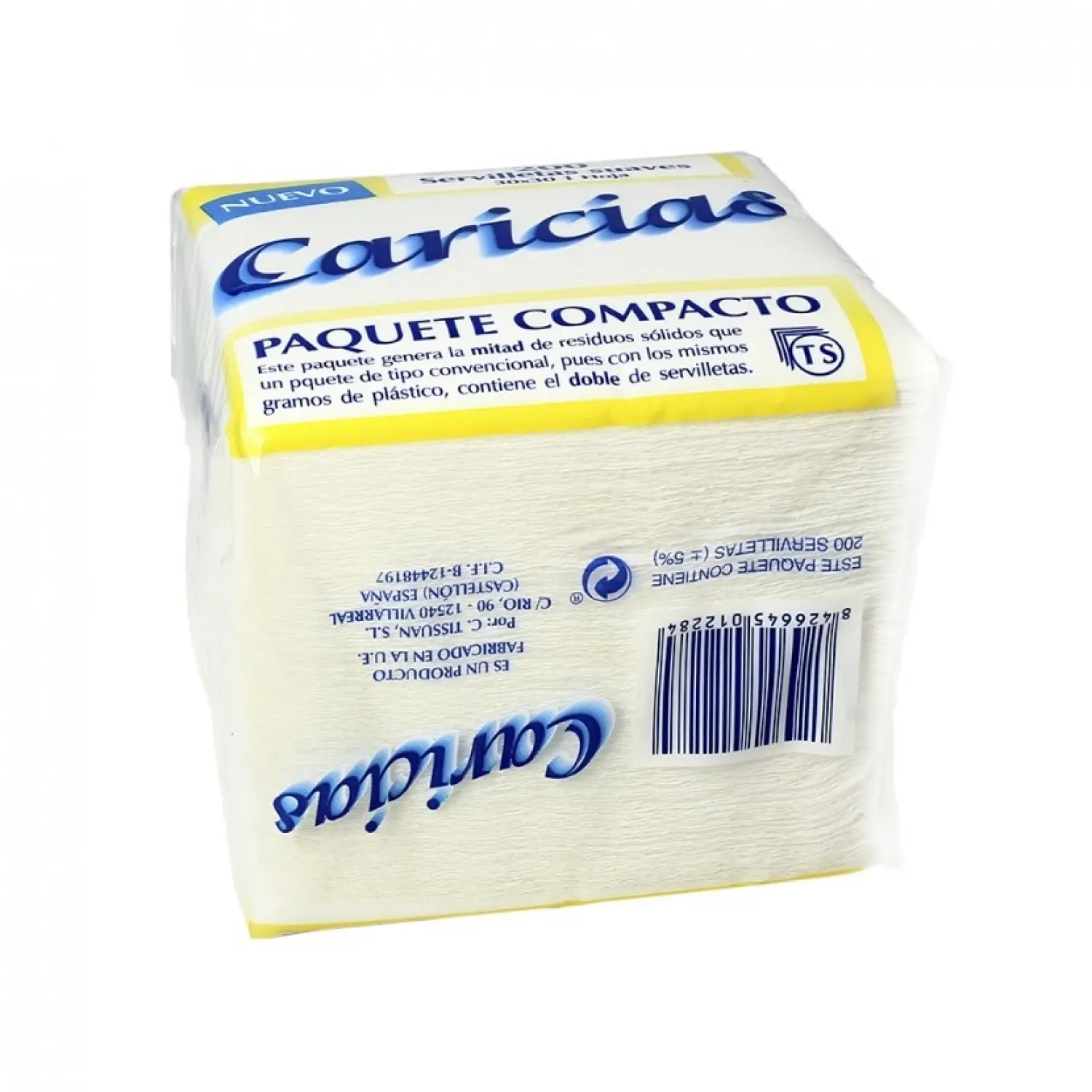 7200 Uds. Servilletas de papel compactas 30x30 1 hoja | Ref: 3300T