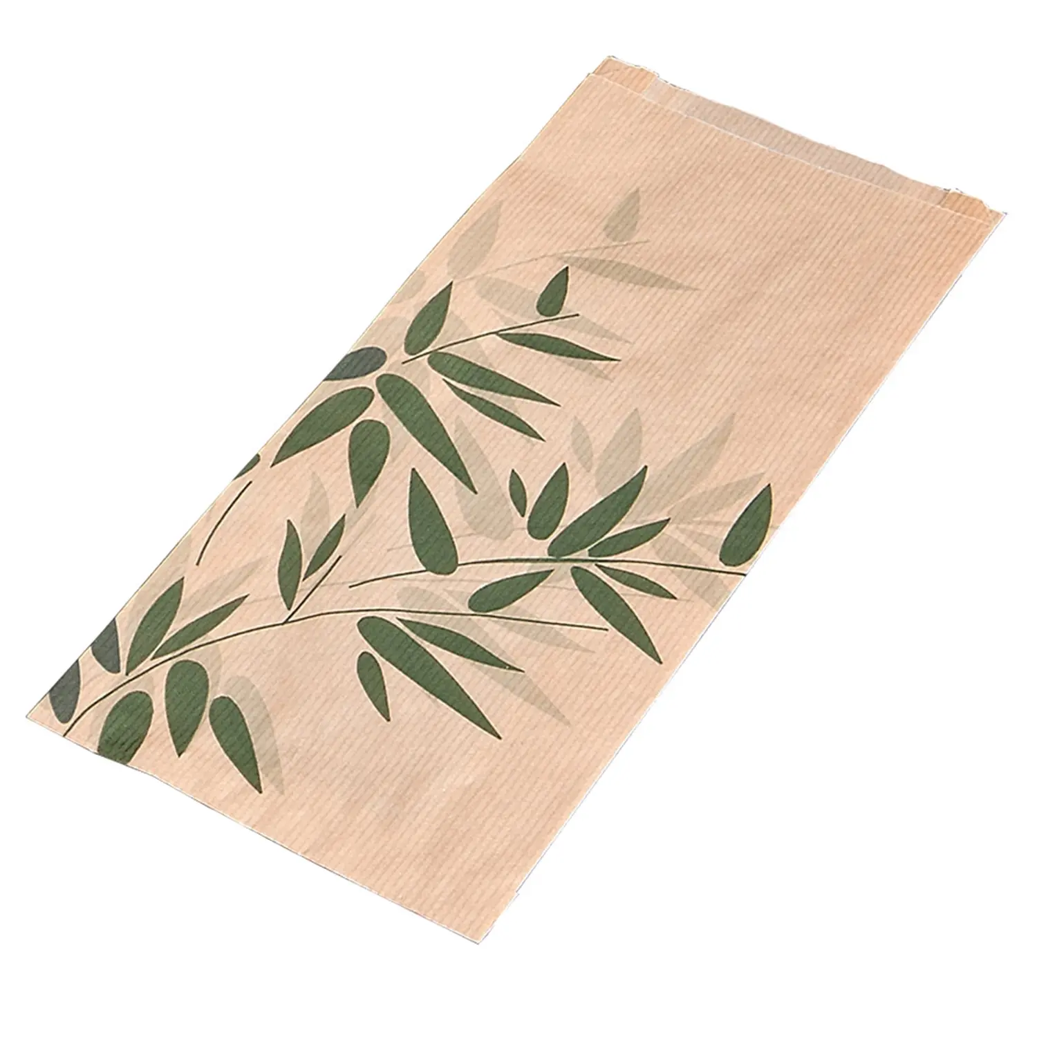 Sacchetti croissant feel green  32 g/m2 12+5x22 cm naturale kraft (500 unità)
